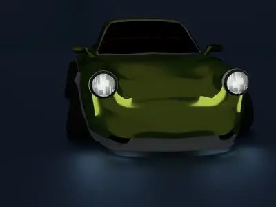 Porsche 911 Turbo Low-poly 3D model