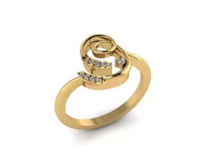 Jewelry Diamond Ring 3D Print Model 3D print model 4