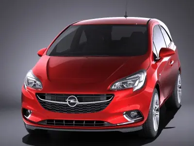 Opel Corsa 3-door 2017 VRAY 3D model