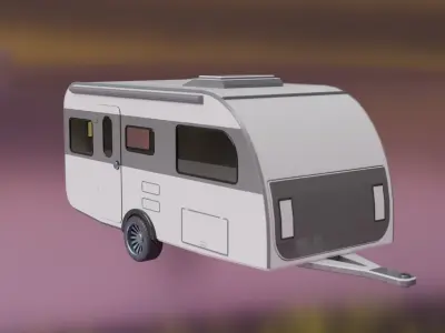 Travel Trailer Low-poly 3D model