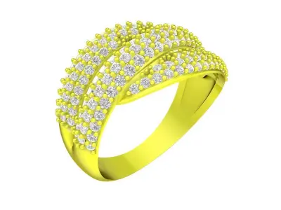 5731 luxury diamond women ring hongkong diamond ring  3D print model