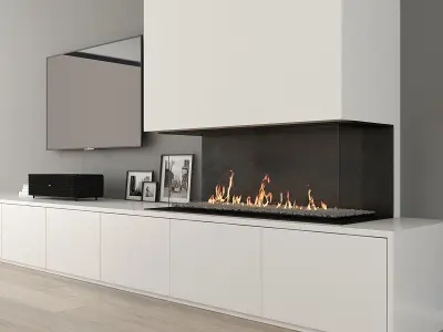 Fireplace With Decor 31 3D model