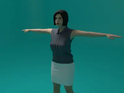 Tennis Player Woman 3D model buy