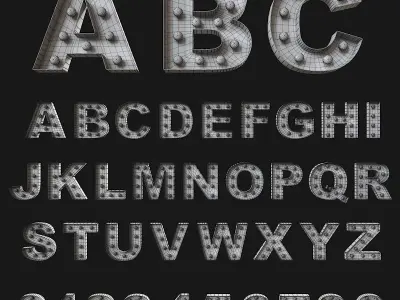 Vintage Marquee Letters 3D model