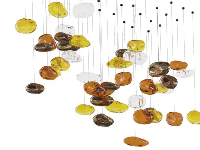 ceiling colored glass decoration 3D model