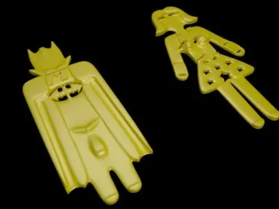 Restroom plate Free 3D print model