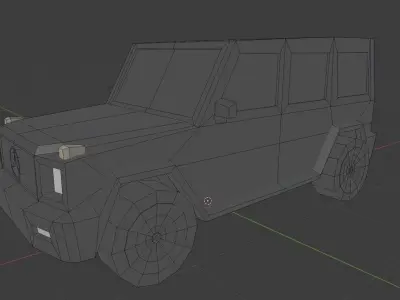 Mercedes G63 Suv Low-poly 3D model