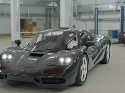 McLaren F1  Low-poly 3D model