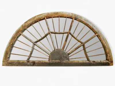 Antique Window Mirror 3D model