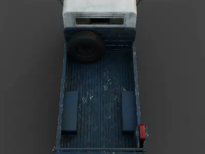 pick up truck Low-poly 3D model