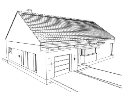 modern standard house model for render and game 3D model