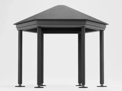 Gazebo V11 Low-poly 3D model