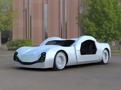Futuristic Concept Car 3D model