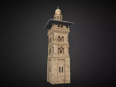 Al Ghawanima Minaret 3d Model 3D model