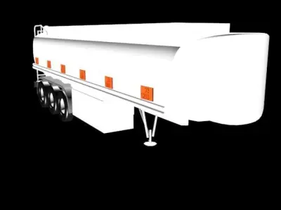 Oil Tanker Low-poly 3D model