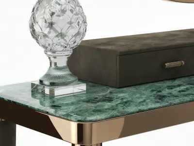 Longhi Odette Console with Graydon Mirror 3D model