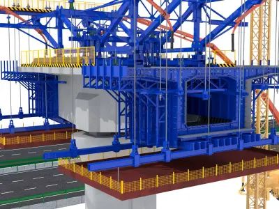 bridge construction 3D model