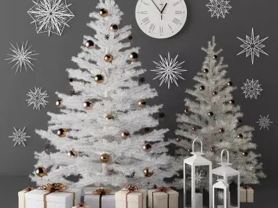 Christmas tree Low-poly 3D model 5