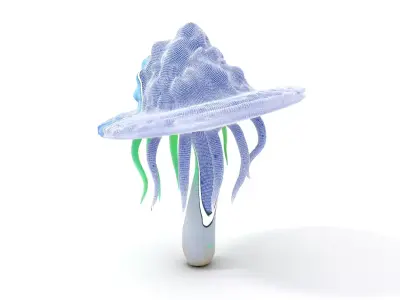 Glowing Crystal Mushroom model pack Low-poly 3D model