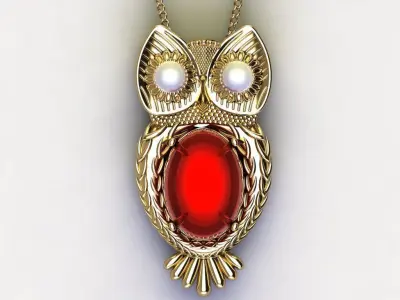 Owl pendant  3D print model