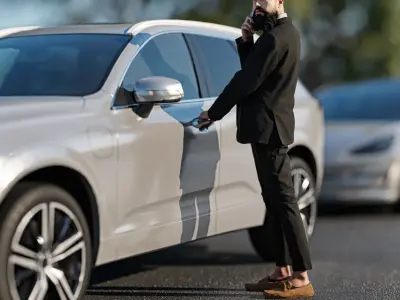 Humano Woman opening car 2011-8 3D model