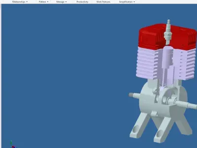 2 stroke Engine Assembly 3D print model