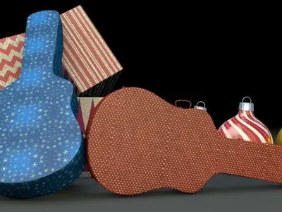 Gift boxes and Christmas balls Free 3D model