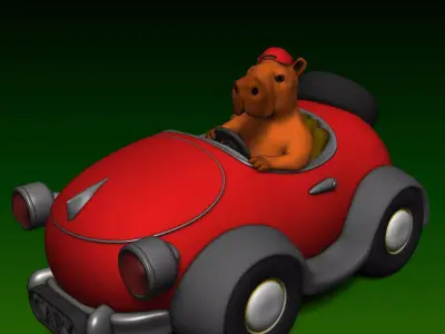 Capybara pulling up  3D print model