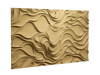 modern panel wall decor set relief stl mural CNC 256 3D model