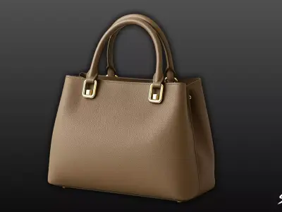 Brown Casual Shoulder Bag Low-poly 3D model