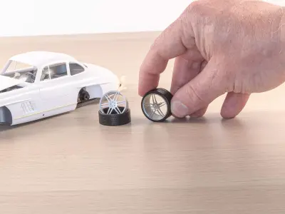 24th SCALE MODEL CAR WHEEL V5 and V6 3D print model