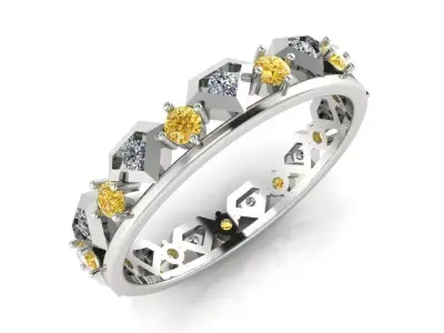 ring diamond 3D print model