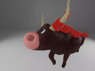 Cute bull-symbol of the coming year 3D model