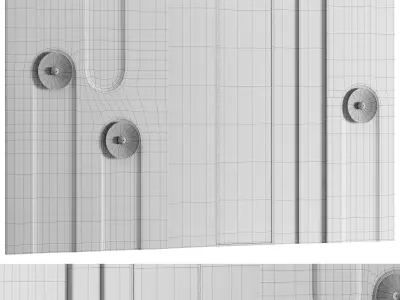 Decorative wall panel 1 3D model