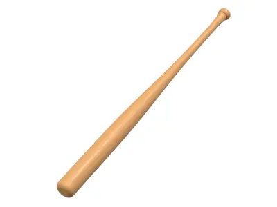 Wooden Baseball Bat Low-poly 3D model purchase