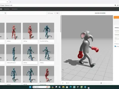 Boxing Elephant Animal Animated Low-poly 3D model