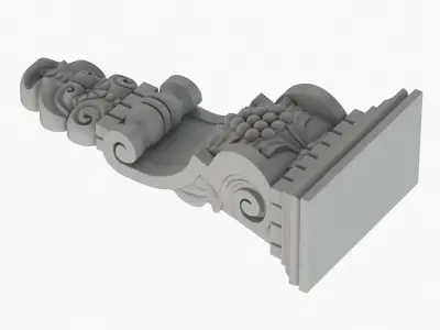 Scroll Corbel 23 3D model