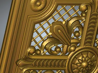 Frame ornate gold ceiling plate 3D print model