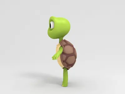 Turtle cartoon 3D model