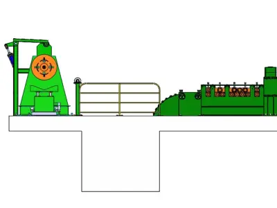 Metal cut to length line 3D print model