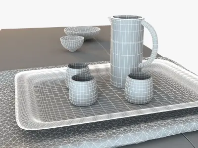 Linley Table Decorative Set 3D model