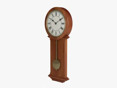 Pendulum Clock Low-poly 3D model