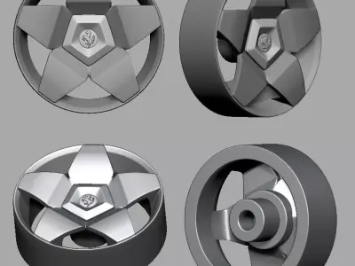 WHEEL FOR MINIATURE CAR FERRARI 3D print model