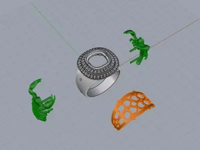ring woman men  3D print model buy