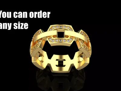 wedding ring model 647 3D print model