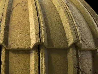 Roof Tile Materials 75- Damaged Concrete Roofing Sbsar Seamless Texture