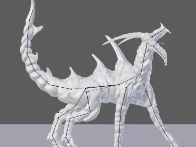 Dragon Rigged 3D High Poly  3D model