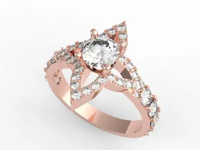 54mm diamond louis vuton bloom ring 3D print model