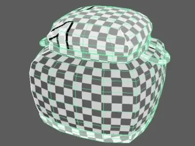 Wicker box 3D model