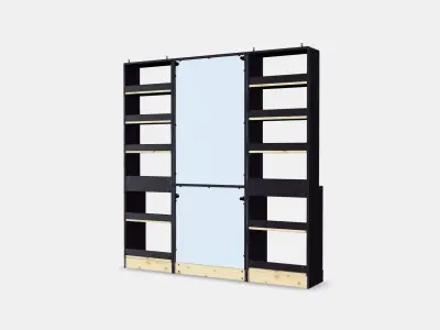 HAVSTA Storage combination w glass doors Low-poly 3D model